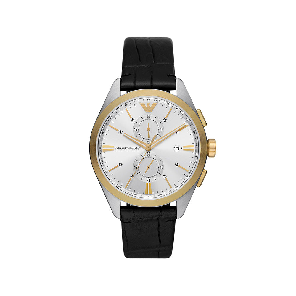 Claudio Men Silver Quartz Chronograph Watch