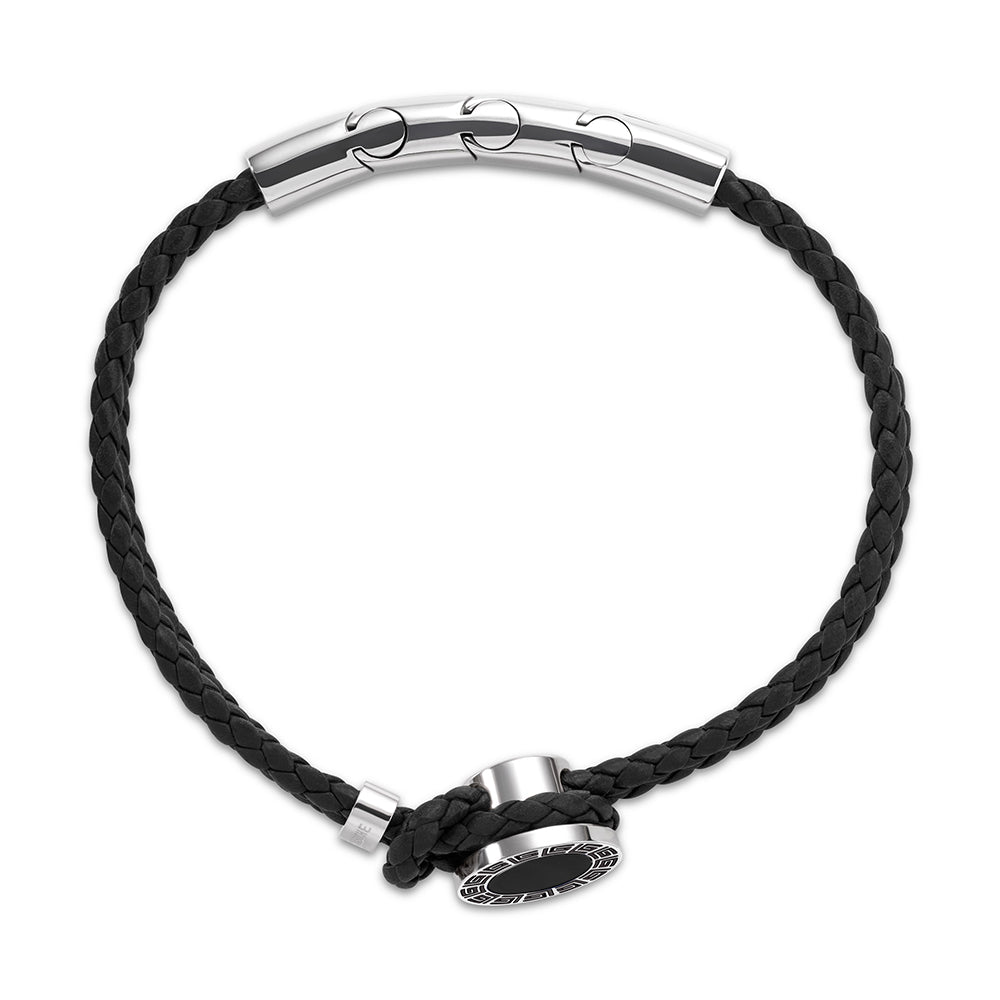 Marc Stainless Steel And Black Bracelet