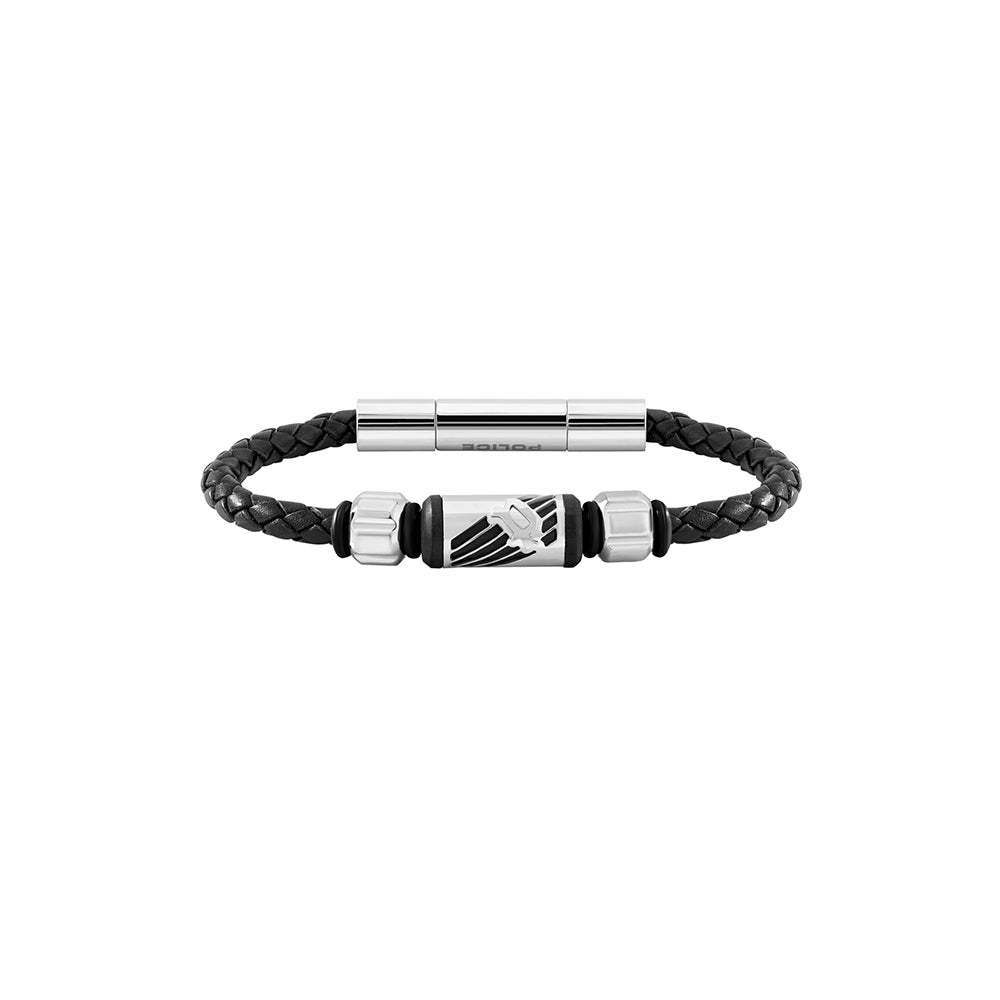 Leather Black Bracelet - Men - 9990000439485