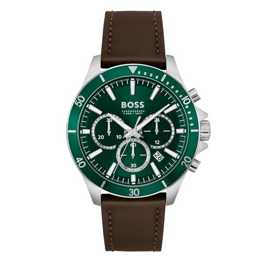 Toper Men Green Quartz/Chronograph Watch