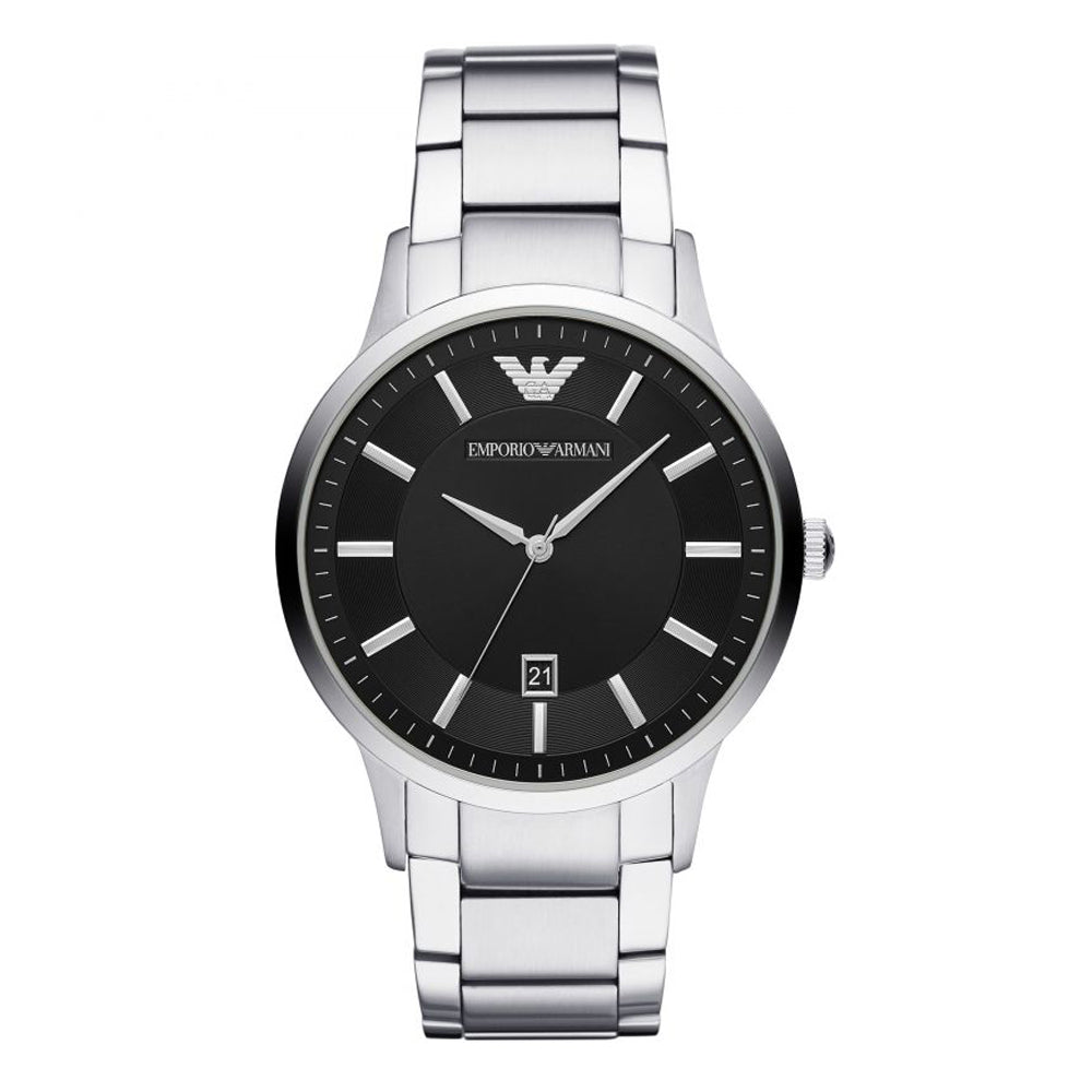 Men Renato Black 43mm Watch