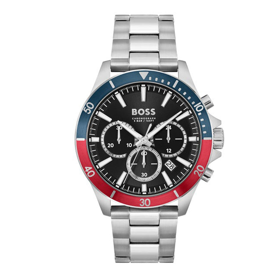 Toper Men Black Quartz/Chronograph Watch