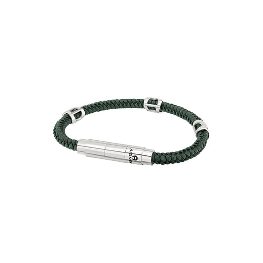 Aigner Men Stainless Steel Green Bracelet