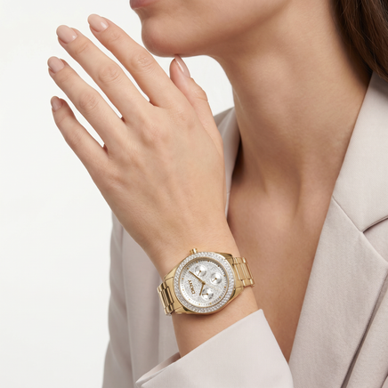 Women Chambers Multi Glitz Gold Watch