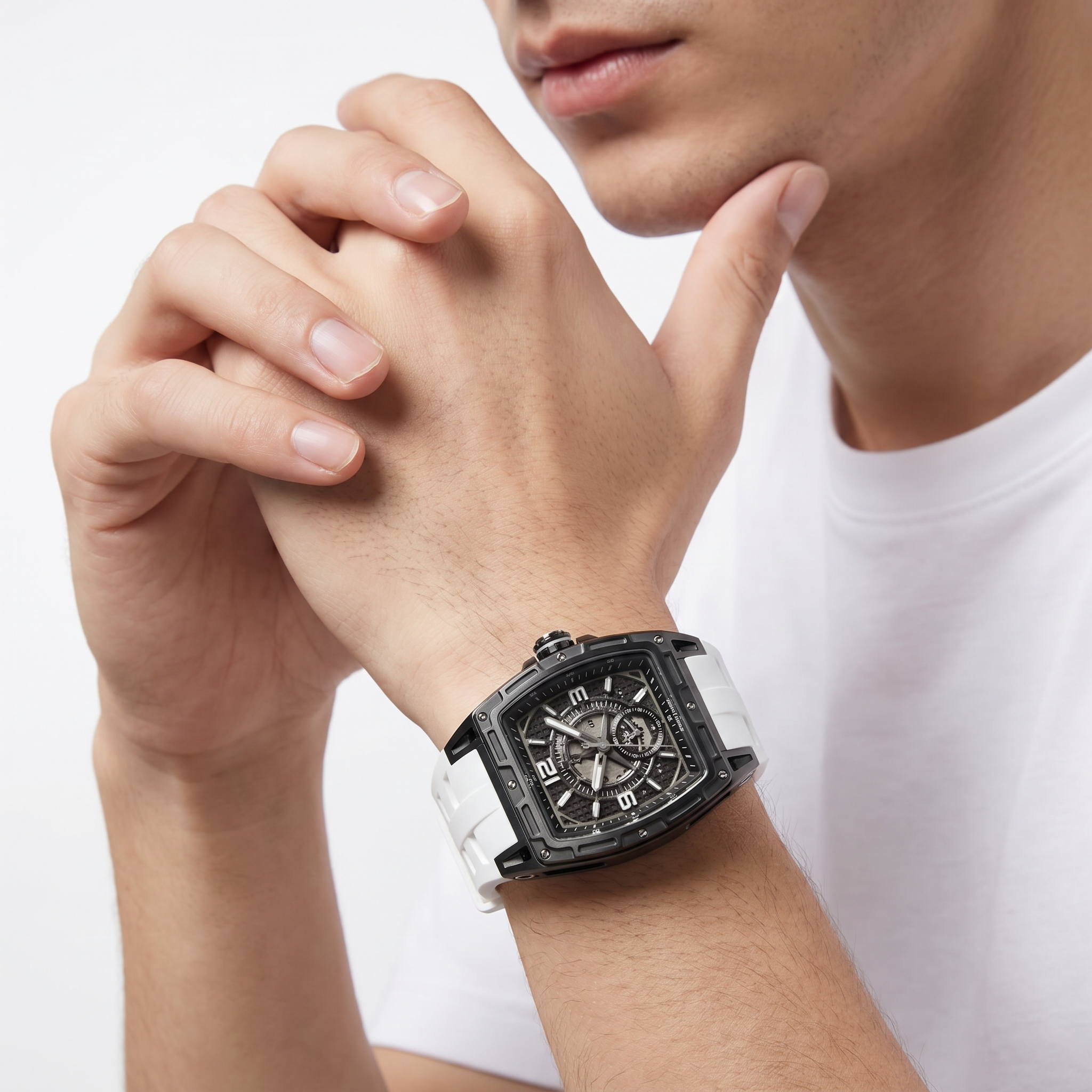 Men Belluno White Watch