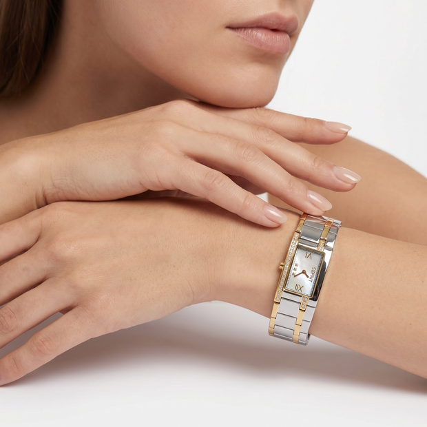 Women Houston Glitter Two Tone Watch