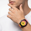 Men Canva Pink Watch