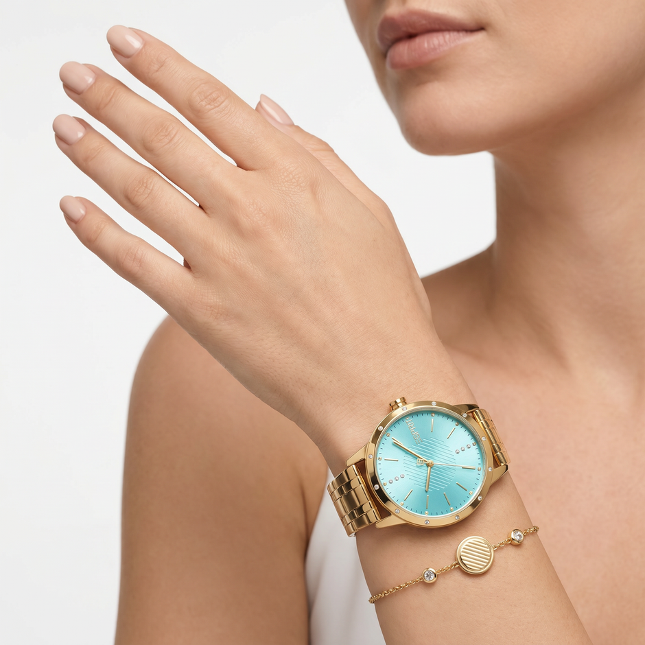 Women Catherine Golden Watch Set