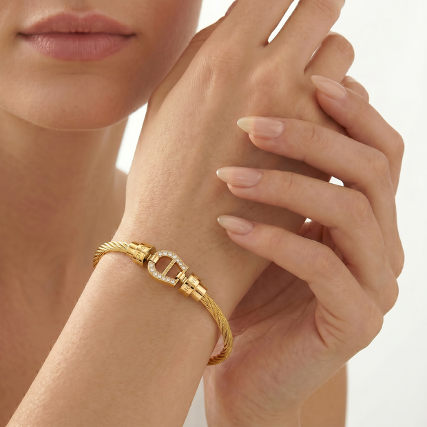 Women Alessandra Golden Bangle