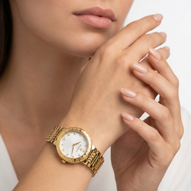 Women Logo Gold Watch