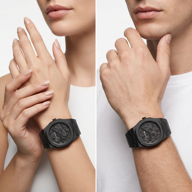 Unisex Poly Carbonium Black Watch