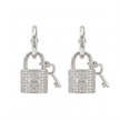 Women Slim Round White Earring