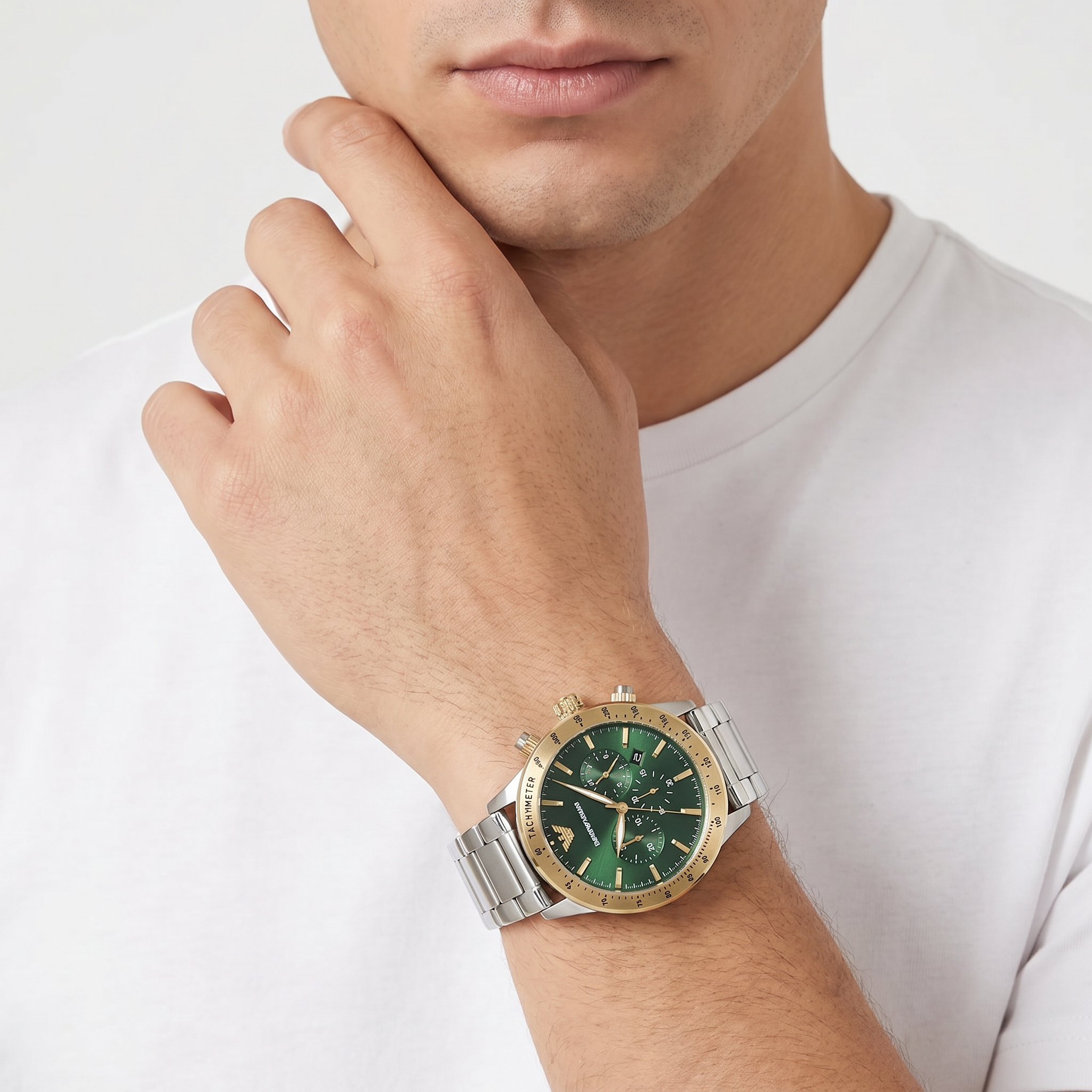 Men Mario Silver Watch