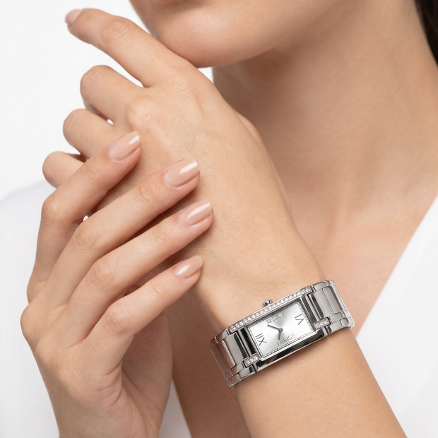 Women Houston Glitter Silver Watch