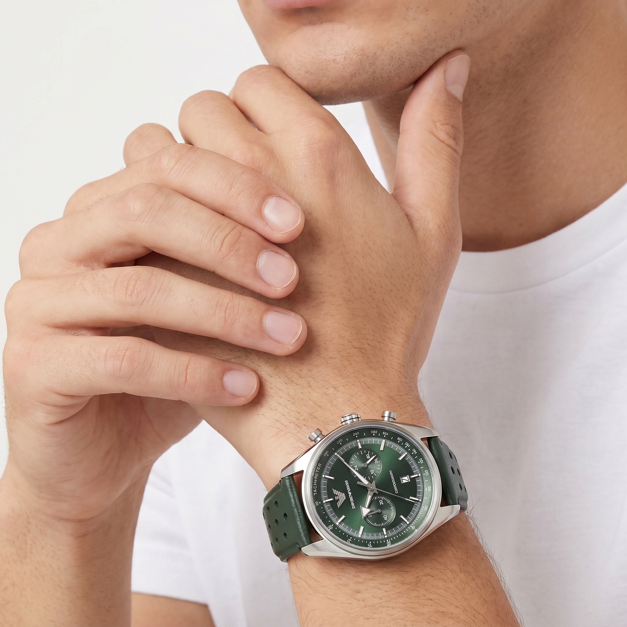 Men Green Watch