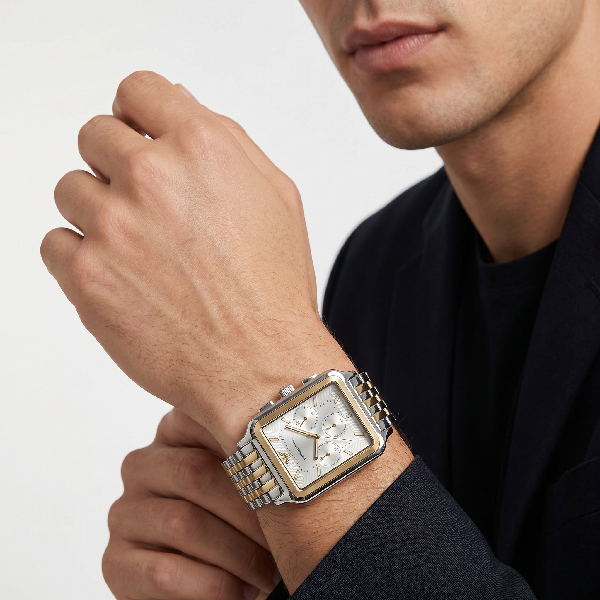 Men Two Tone Watch