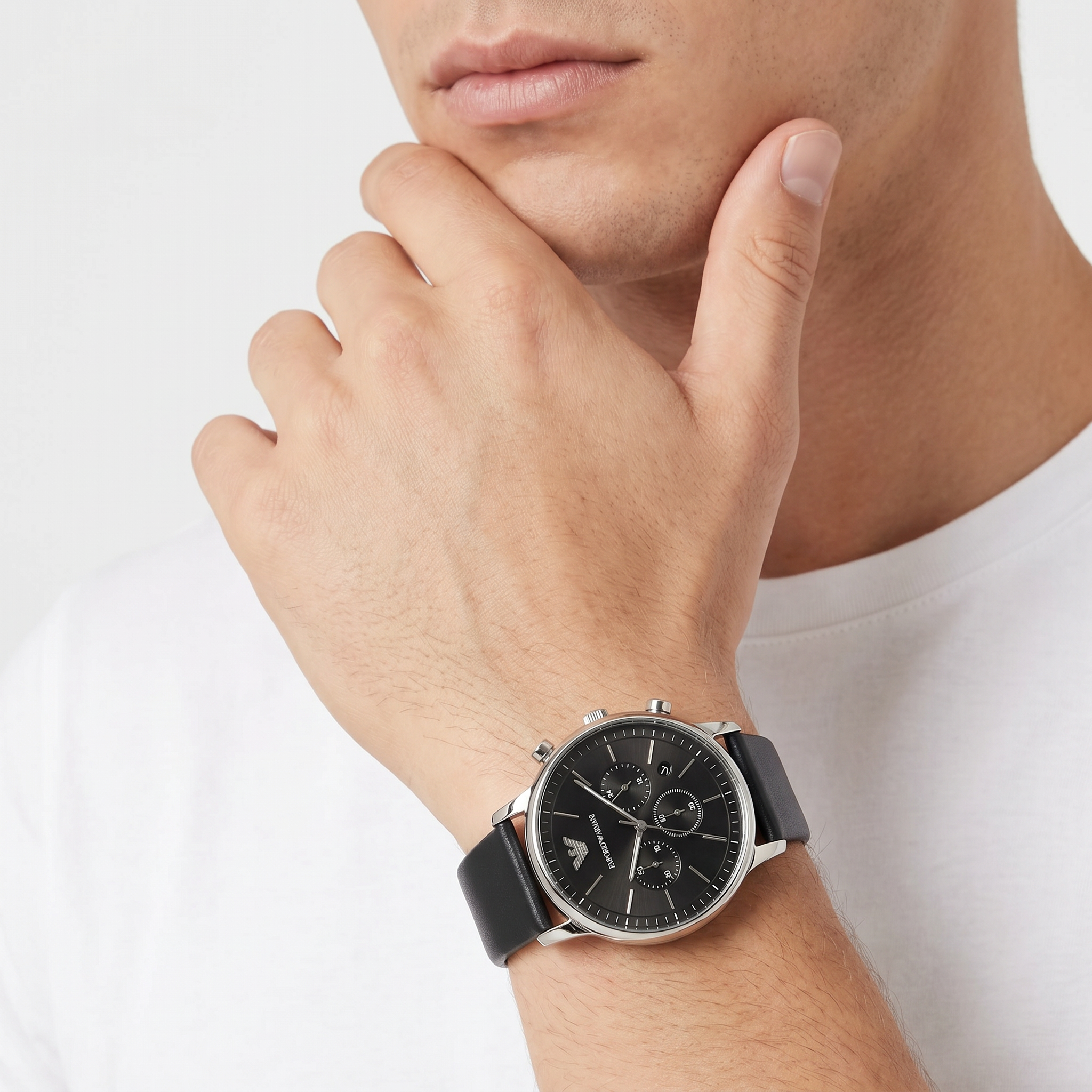 Men Silver Watch