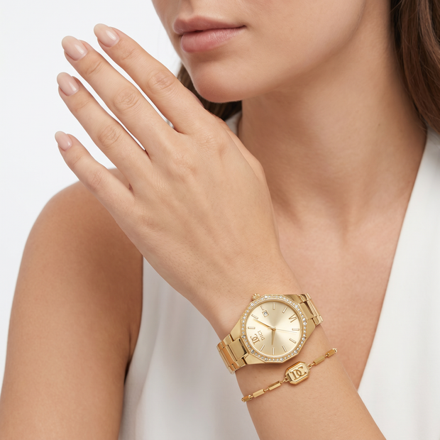 Women Priscilla Golden Watch