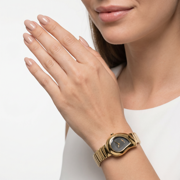 Women Drop Essence Golden Watch