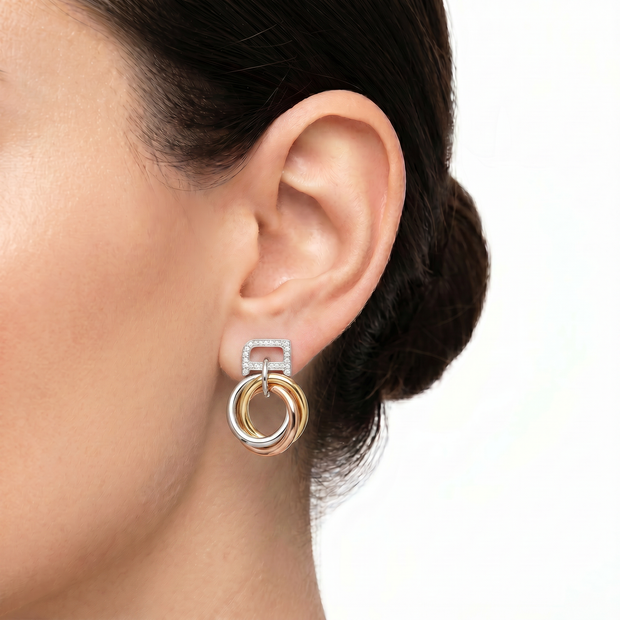 Women Bella Tri Tone Earrings