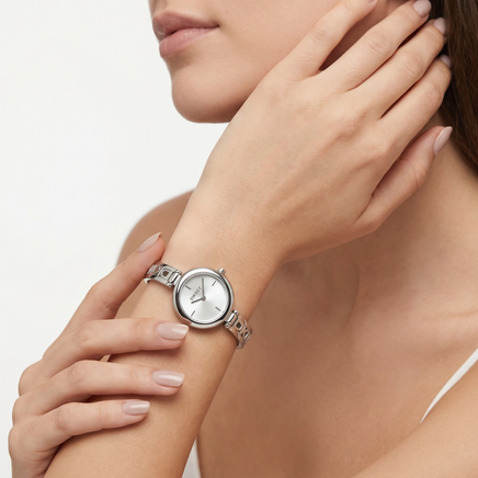 Women Logo Silver Watch
