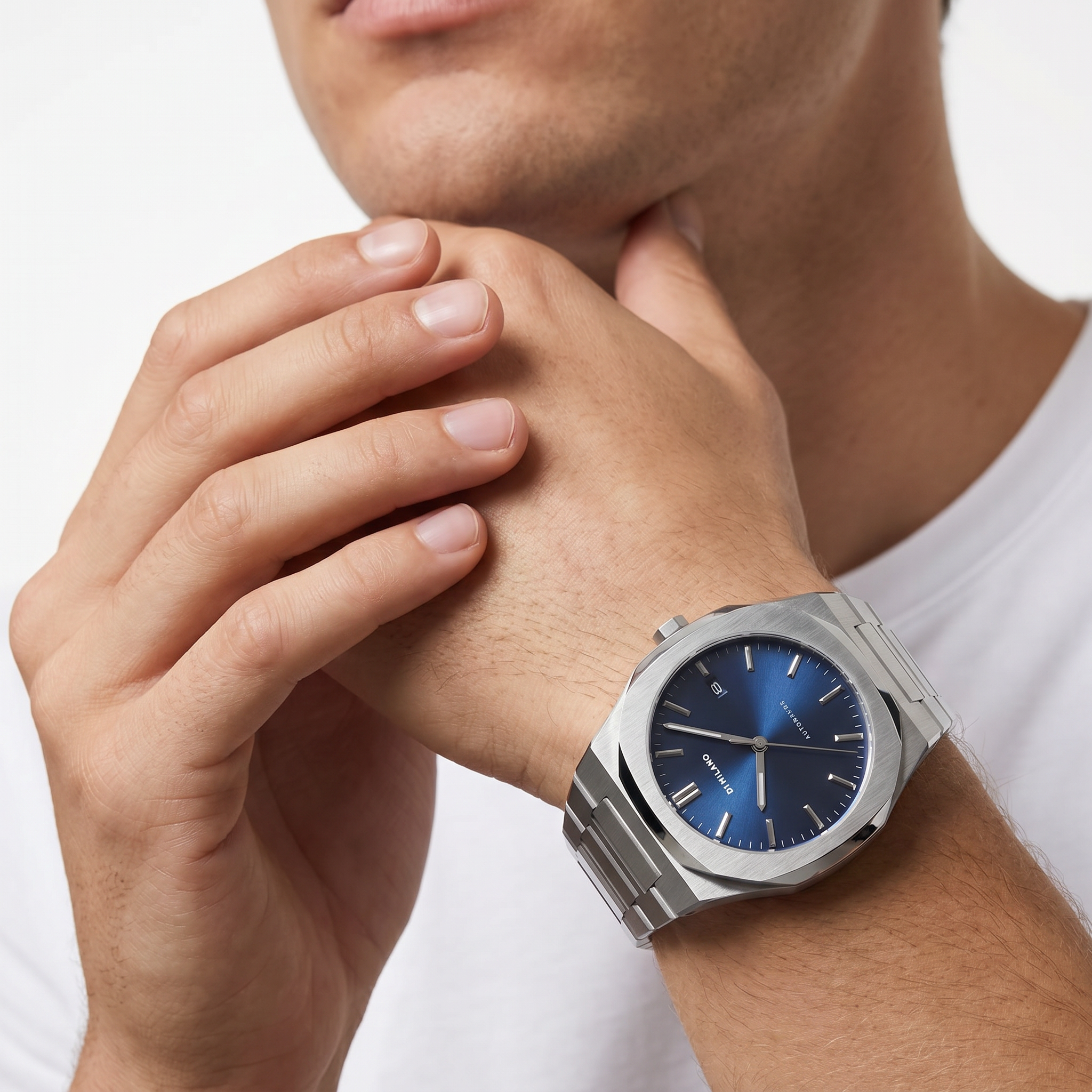 Men Automatic Silver Watch