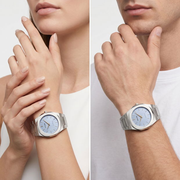 Unisex Indigo Loom Silver Watch