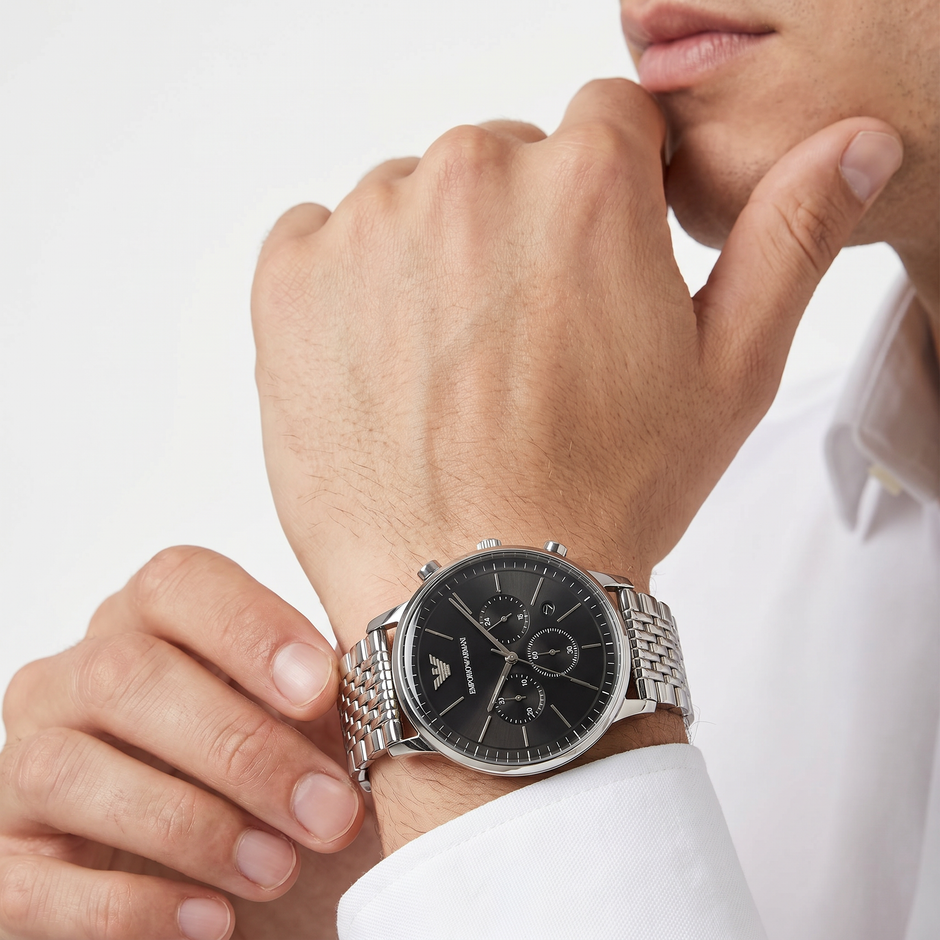 Men Silver Watch