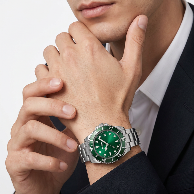 Men Luciano Silver  Watch