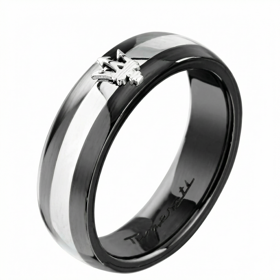 Men Silver/Black Ring