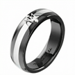 Men Silver/Black Ring