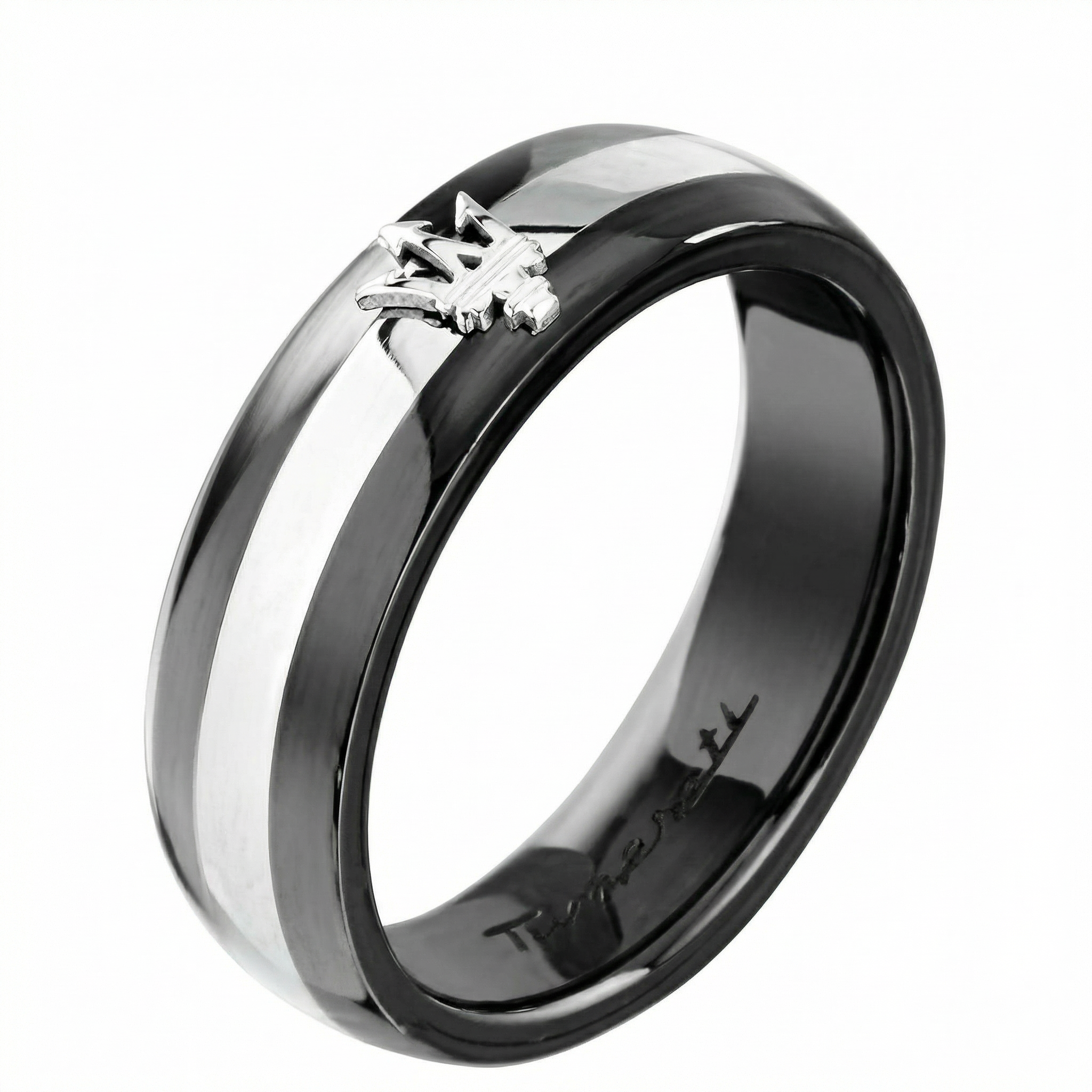 Men Silver/Black Ring