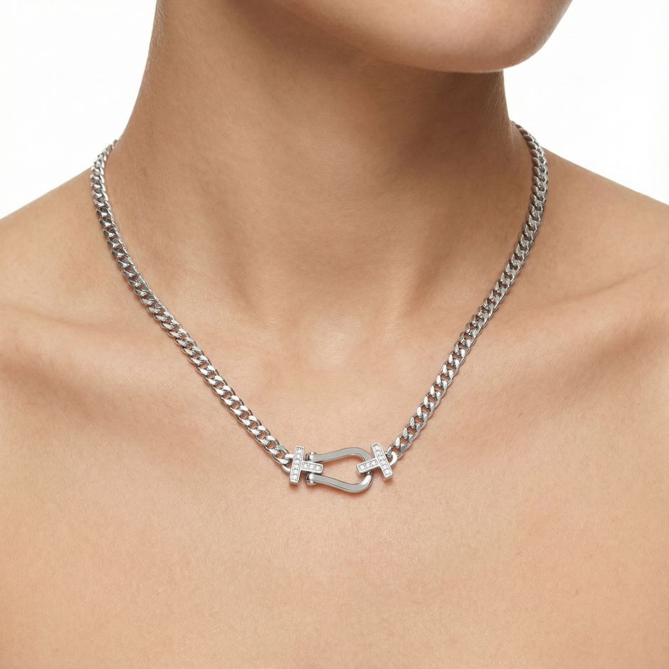 Women White Necklace