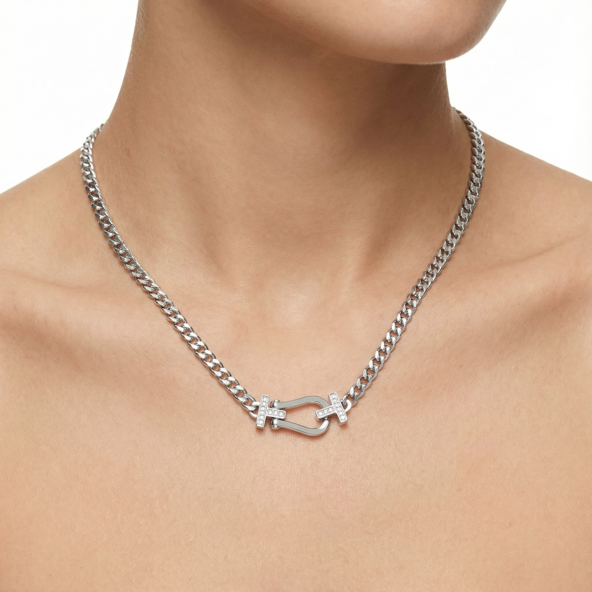 Women White Necklace