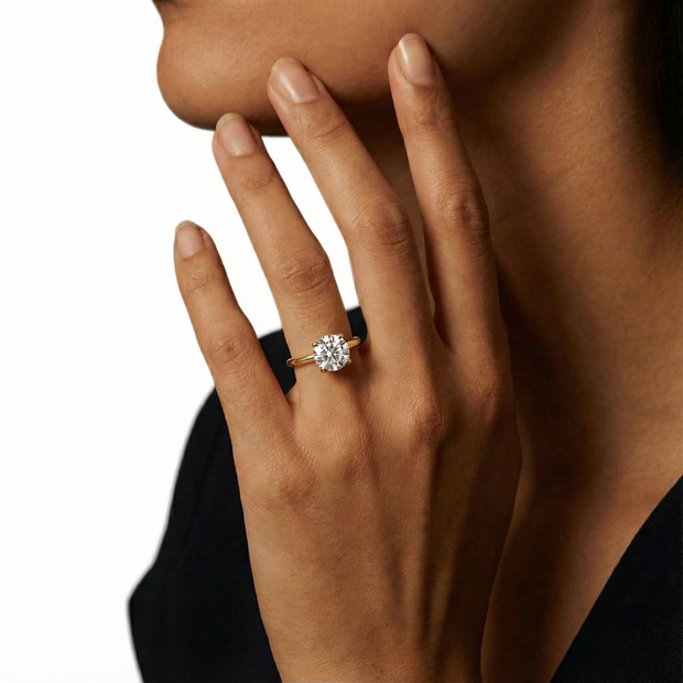 Women Solitaire Crystal Ring