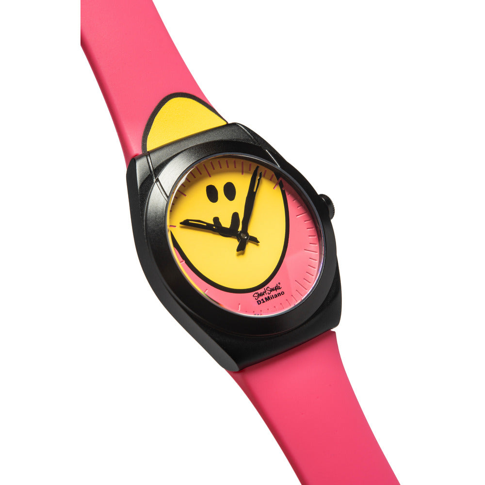 Men Canva Pink Watch
